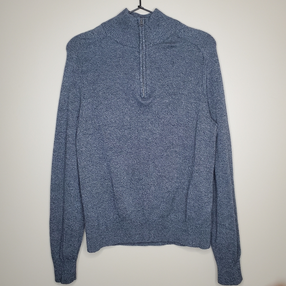 Banana Republic Silk Cashmere Quarter Zip Sweater